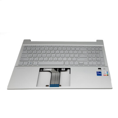 Silver Palmrest Backlit Keyboard w/FRP For HP Pavilion 15-EH 15-EG M08910-001 US