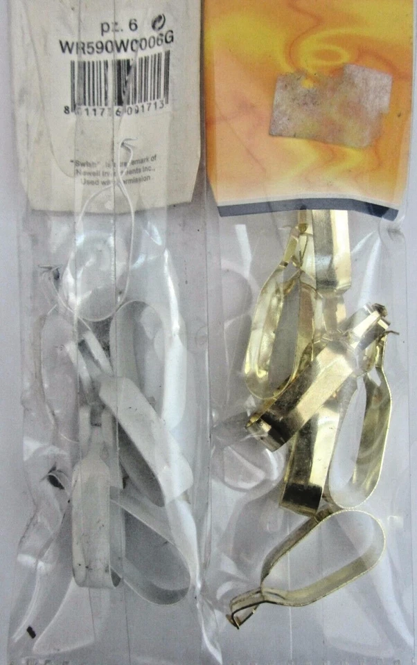 Ganci pinze anelli per tende pinzetta tenda 6 clip oro o bianco gancio tendine - Immagine 2 di 4