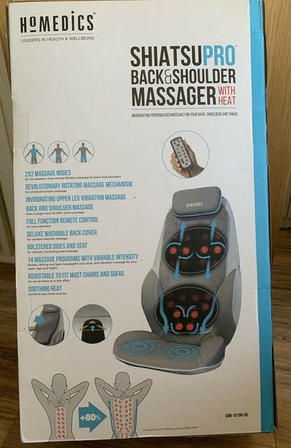 Homedics Shiatsu Pro Back Shoulder Massager With Heat Kneading Massage Chair For Sale Online Ebay