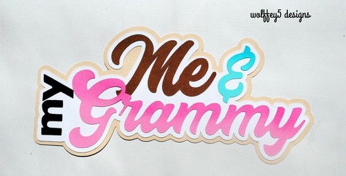CRAFTECAFE GRAMMY KID TITLE premade paper piecing scrapbook die cut piece album - 第 1/1 張圖片