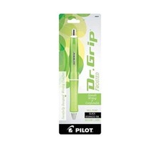 Pilot Dr. Grip Frosted Ball Point Pen Med. 1.0mm Green Barrel Office School