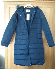 Hype Navy Longline Puffer Coat Size 12