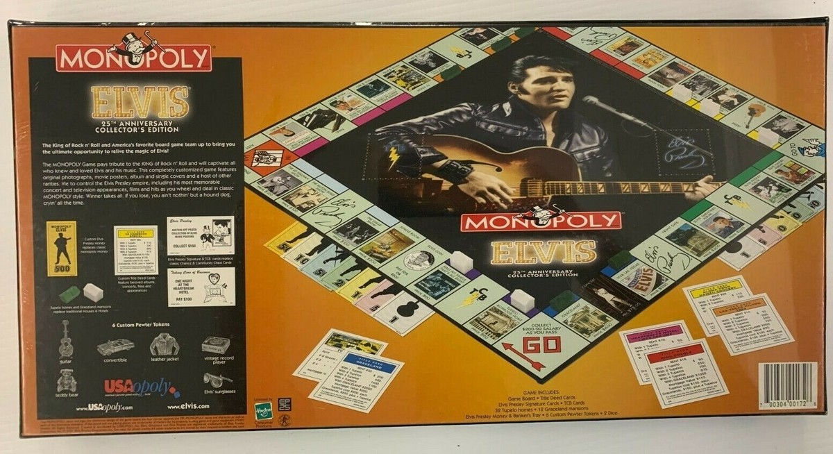 Elvis Presley Monopoly 25th Anniversary Collectors Edition Board