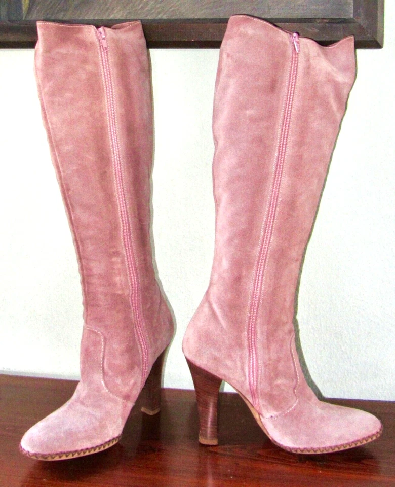 MARC JACOBS STIVALE CAMOSCIO ROSA CIPRIA ITA 37 INDOSSATO 1 VOLTA - Imagen 2 de 4