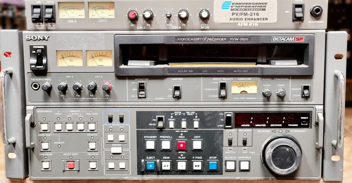 Sony Betacam PVW-2800 Studio Video Cassette Recorder W/ AFM-216
