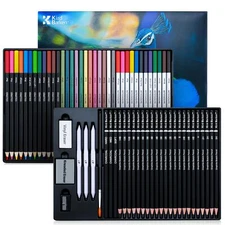 70 PCS Art Supply Drawing Set Pro Art Supplies with TutorialColored Graphite ...