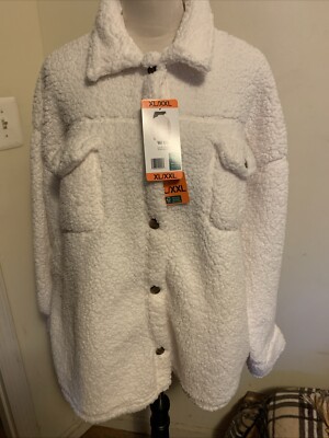 NWT 32 Heat Women s Cozy Fleece Shirt- Jacket Cream Color Size XL/XXL