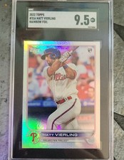 2022 Topps Series 1 Rainbow Foil Parallel #316 Matt Vierling RC SGC 9.5
