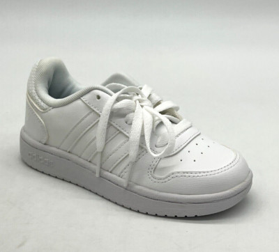 Adidas Hoops 2.0K White Athletic Sneakers Shoes Kids Size 12.5K Lace Up