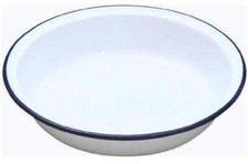 18cm Falcon Enamel Round Pie Dish Tin Oven Baking Tart Kitchen Asstd Quantity