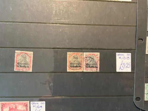 Morocco German Foreign Post Office Deutsche Reich min + used 320 stamps lot-32 - Picture 17 of 21