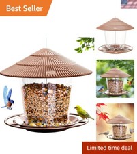 Brown Hanging Bird Feeder - Large Capacity for Wild Birds  100 Squirrel-Proof