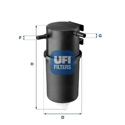 UFI Fuel Filter Insert 221mm Height 85mm Outer Diameter Fits VW Amarok 24.145.00