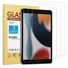 apiker 3 Pack Tempered Glass Screen Protector Compatible with iPad 9 8 7 10.2 in