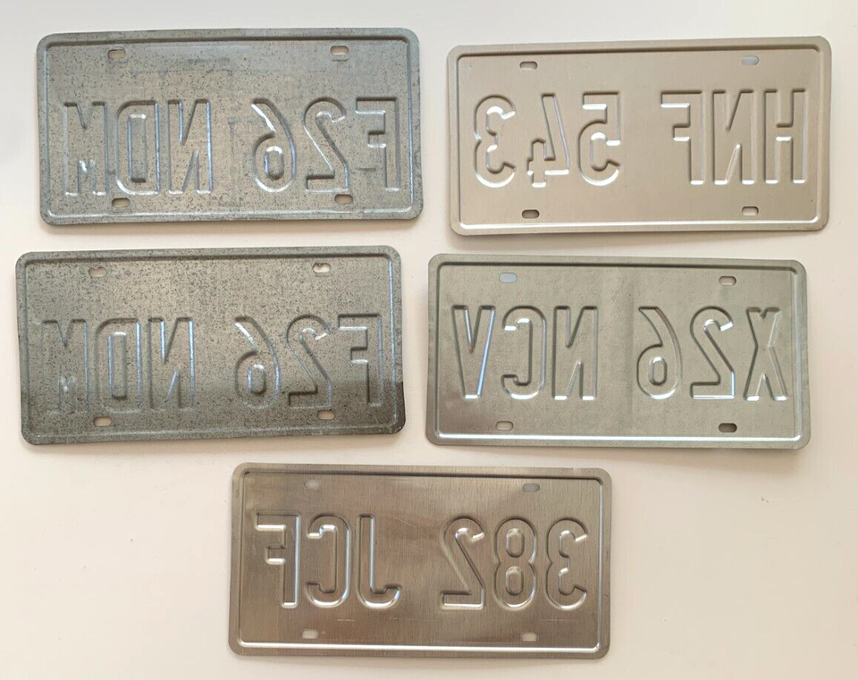 Lot of 5 Texas License Plates 1980's 1990's 2000's Very Good