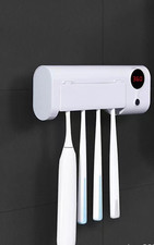 Toothbrush Sanitizer, Toothbrush Holder Wall Mounted UV Sterilizer Function