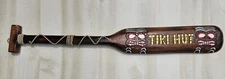 WOOD CARVED TIKI GOD TRIBAL PADDLE HAWAIIAN  DECOR TROPICAL POLYNESIAN OAR 39"