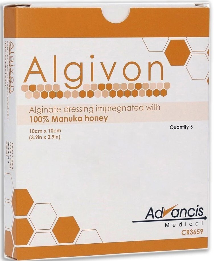 Advancis ALGIVON 10x10cm 5 Stk. Manuka Honig PZN 8840277 REF CR3659 Neu & OVP