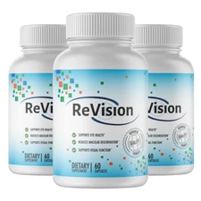 3 Bottles ReVision Advanced Eye Health Formula 60 Capsules x 3 = 180 Caps
