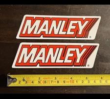 2 MANLEY STICKERS DECALS nhra drags modified offroad hotrods overland vintage