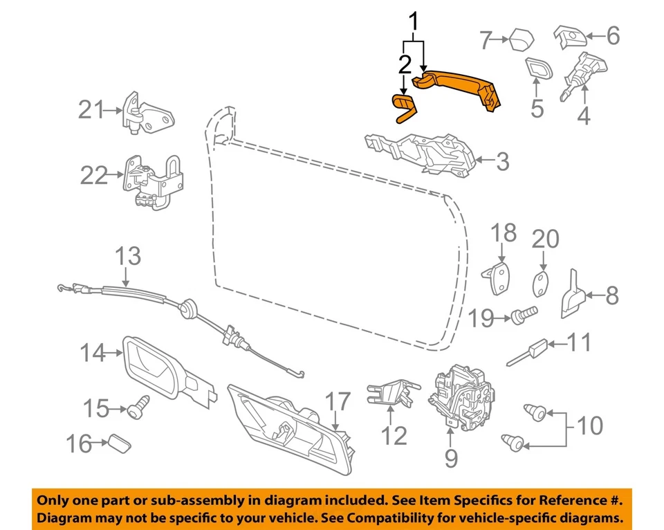 Manija de puerta exterior delantera usada se adapta a: montaje Volkswagen Jetta 2007 exc. City S Foto 3 de 4