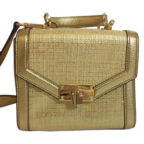Michael Kors Amarillo Oro Color Tronco Pequeño Crossbody Bag - Imagen 2 de 11
