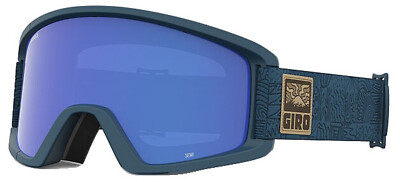Giro SEMI Harb Blue Goggle Brille OTG Sport Grey Cobalt S3 + Yellow S0 Scheibe