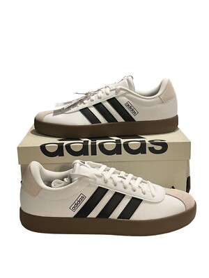 New! adidas Men's Sz 11.5 VL Court 3.0 Sneakers White/Black/Gum ID6285 NWB