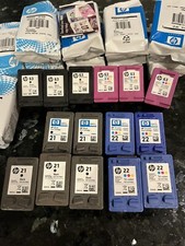 Lot of 15 Genuine Empty Used HP Ink Cartridges 21Black 22Color 63Black 63Color