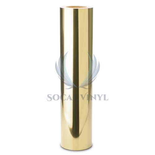 Light Gold Chrome Heat Transfer Vinyl HTV T-Shirt 20" Iron On Heat Press DS05 - Bild 3 von 7