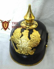 Casque allemand en cuir PICKELHAUBE FR armure prussienne WW I&II