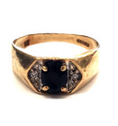 by Style Crest size 10 -3.8 grams 14K Yellow Gold Black-Onyx & Diamond Mens Ring
