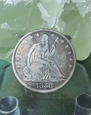 🔥1858 50C Liberty Seated Half Dollar SWEET “166 Yr Old Coin” Solid AU STUNNER!