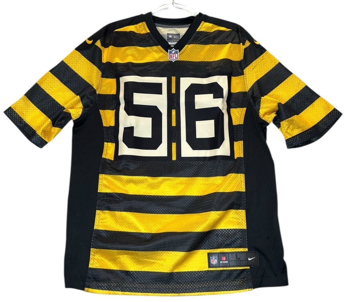 Nike Pittsburgh Steelers Bumblebee #56 Woodley NFL Jersey Mens L  Black/Yellow