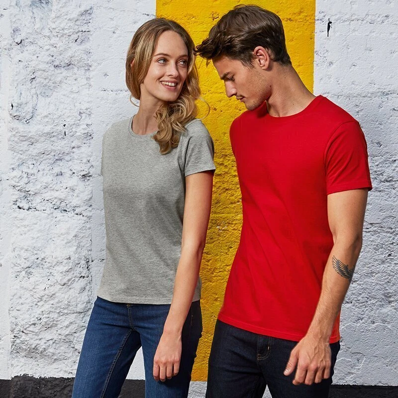 B&C Collection #E190 TU03T - De Los Hombres Plano Algodón Camiseta Medio - Imagen 4 de 4