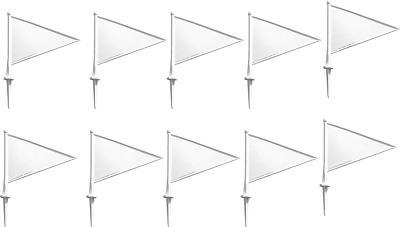 Cricket Begrenzungsmarkierungsfahnen | Weiß Kunststoff Boden Umfang Flagge 10er Pack