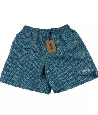 stüssy polka dot water short teal
