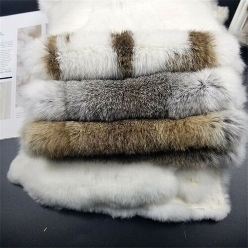 4PCS Real Rabbit Skin Pelt Fur Hide Natural Tanned Leather Animal Training Dummy - Picture 1 of 12