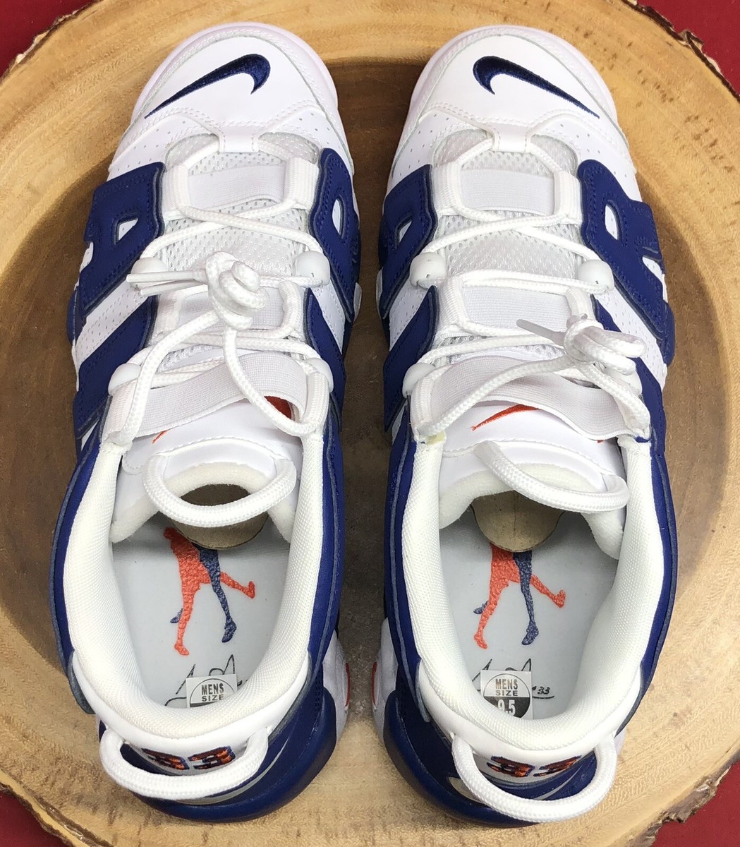 シューズ(男性用) Nike Air More Uptempo Knicks 26.5 NIKE AIR MORE UPTEMPO KNICKS WHITE DEEP ROYAL BLUE 2017 SIZE
