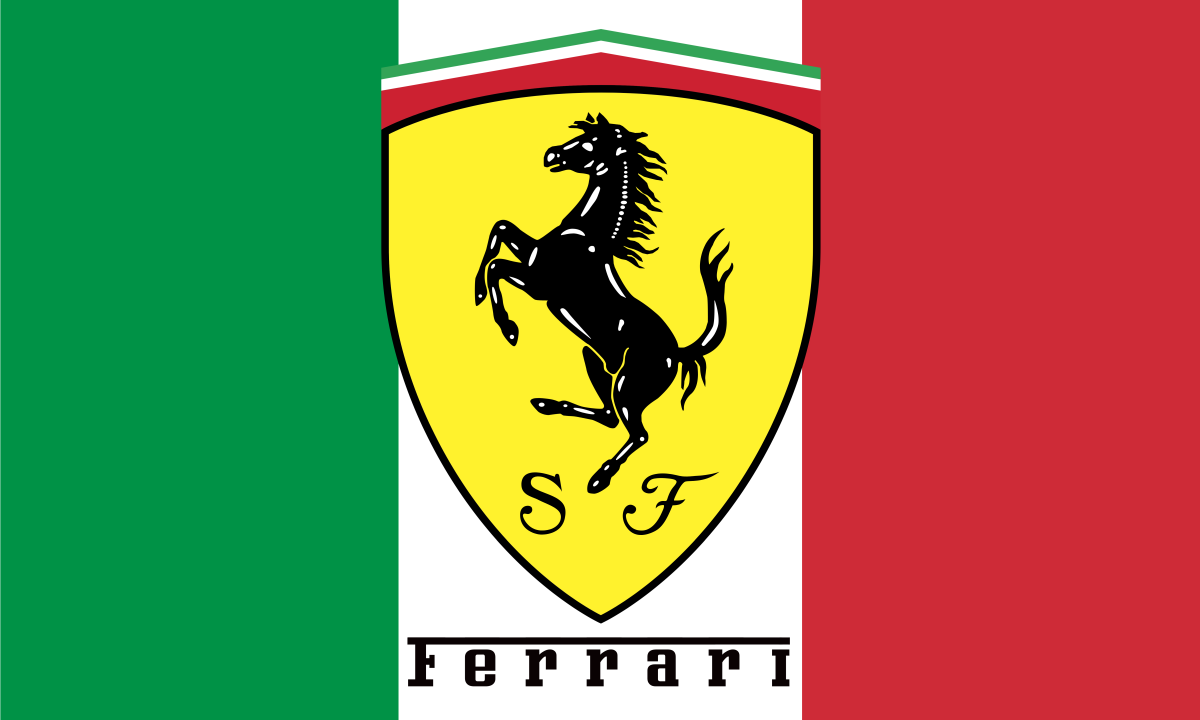 Ferrari Italian Flag Emblem 3X5 Banner Flag Old School Logo Car 