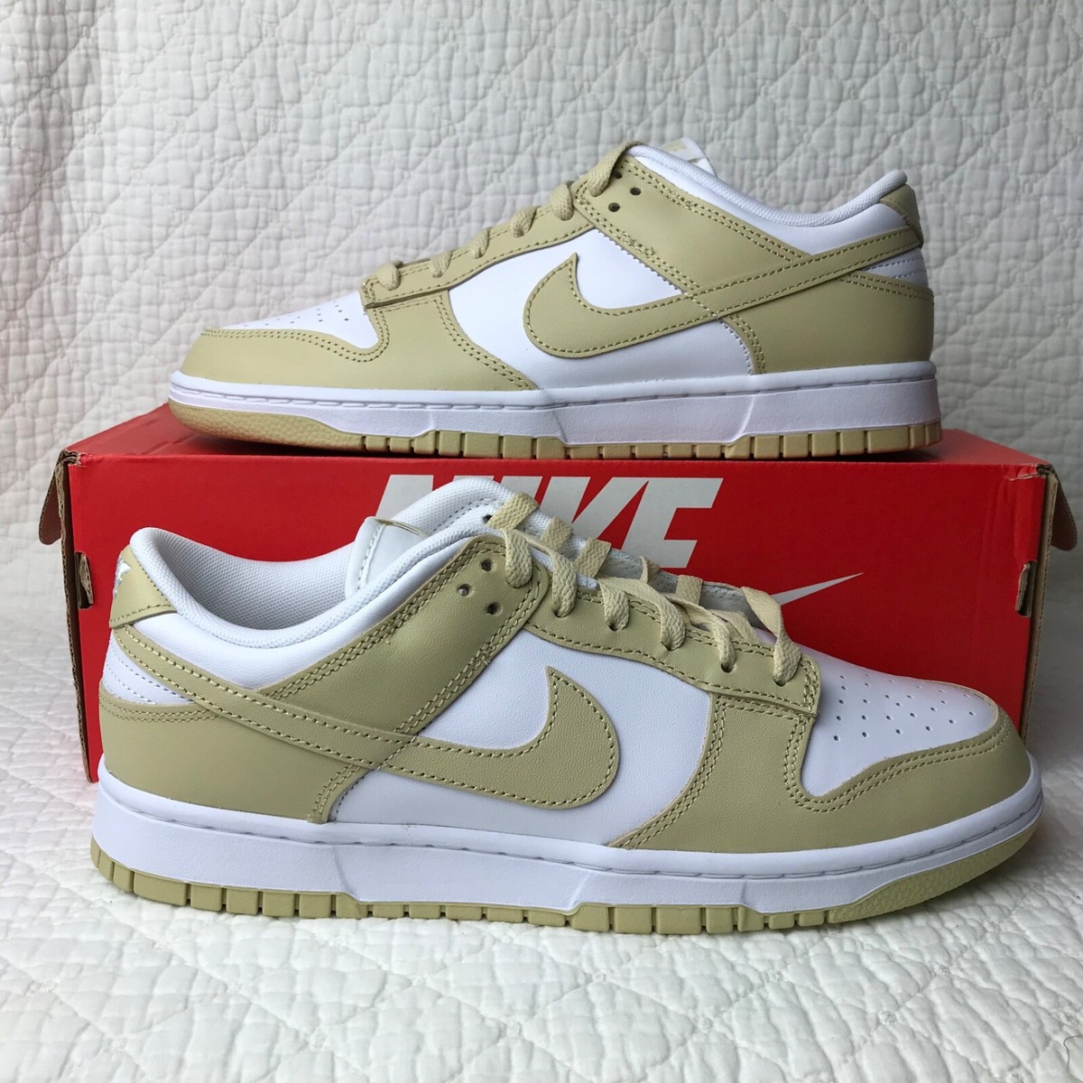 Nike Dunk Low Retro BTTYS Shoes Men's SZ 9.5 White/Team Gold