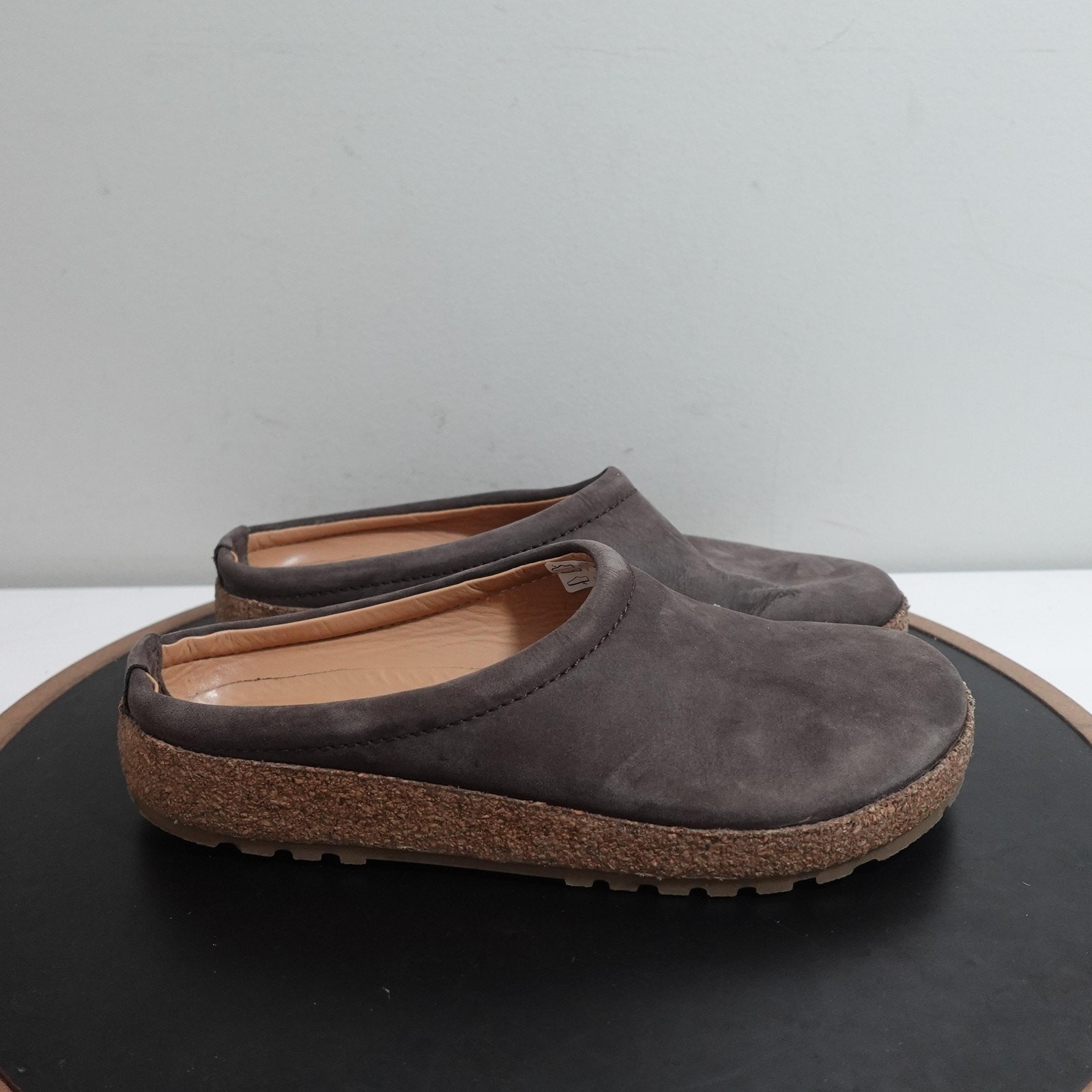 SAOLA Scarpe Haflinger donna taglia 9 zoccoli scamosciati grigi slip on comode suola sughero casual