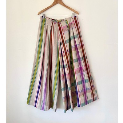 $248 Rujuta Sheth Handloomed Cotton Frida Pants Slow Fashion Dopamine Size M