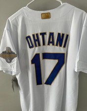 Shohei Ohtani Dodgers 2025 World Series Champions Gold Jersey Nike Size Large