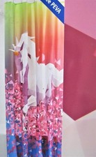 Novelty Bath GLITTER UNICORN Shower Curtain Magical or Mythical Theme PEVA NWT