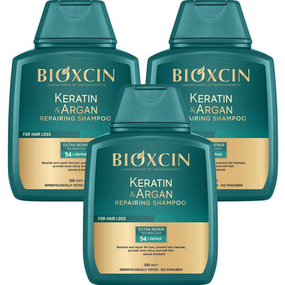Bioxcin Keratin Shampoo And Argan Oil Shampoo Bond Repair Anti-Hair Loss And