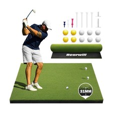Bearwill Golf Mat 31mm, 5x4ft/5x5ft Golf Hitting Mats for Practice Outdoor In...