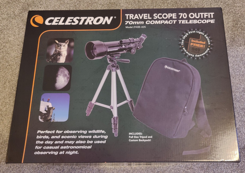 Celeston Travel Scope 70 Portable Refractor Telescope Kit - Black (21035) - Picture 1 of 4
