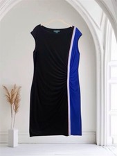 Lauren Ralph Lauren Ruched Sleeveless Sheath Dress Women’s Size 16 Classic Chic
