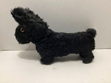 Antique Steiff Black Scotty Terrier Stuffed Animal -Head Swivels
